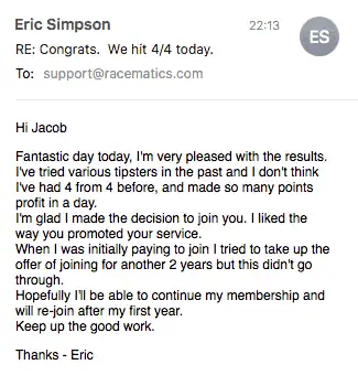 RaceMatics testimonial mobile 13