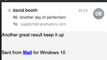 RaceMatics testimonial mobile 21