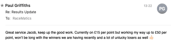 RaceMatics testimonial mobile 25