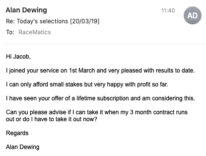 RaceMatics testimonial mobile 26