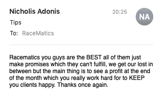 RaceMatics testimonial mobile 29