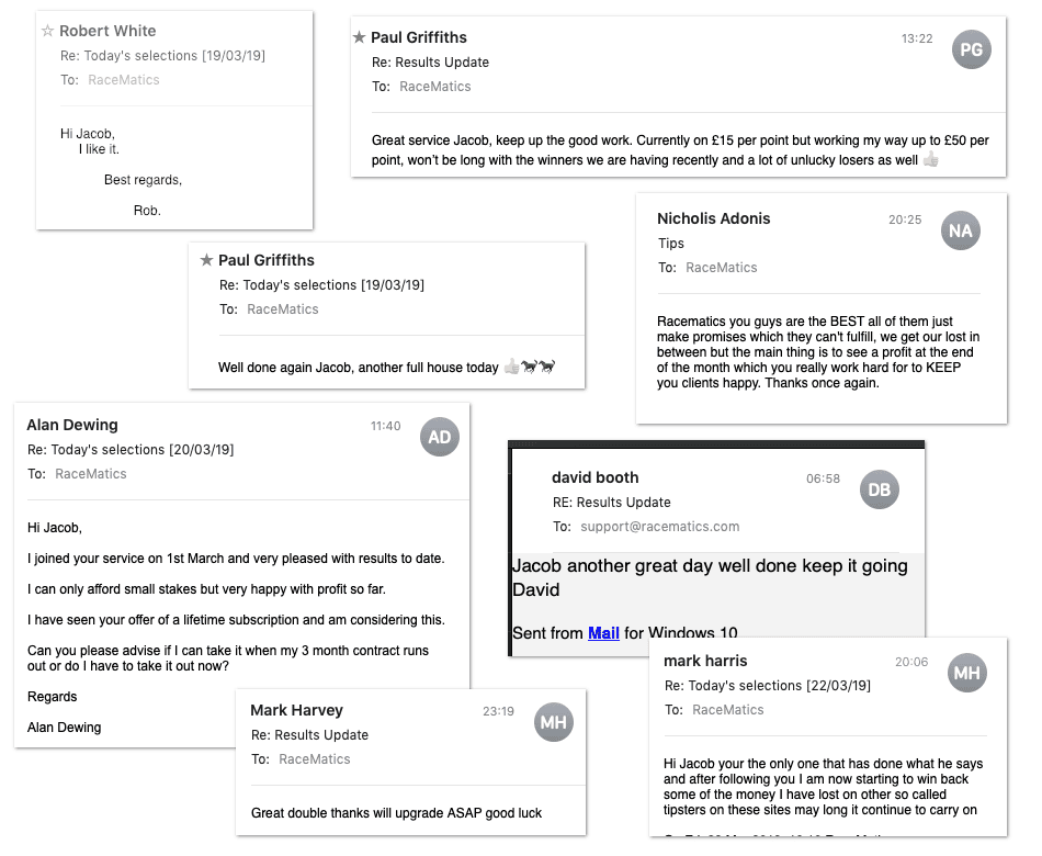 RaceMatics testimonial section 3