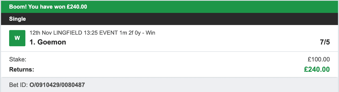 RaceMatics - Winner 1 - 2022-11-11